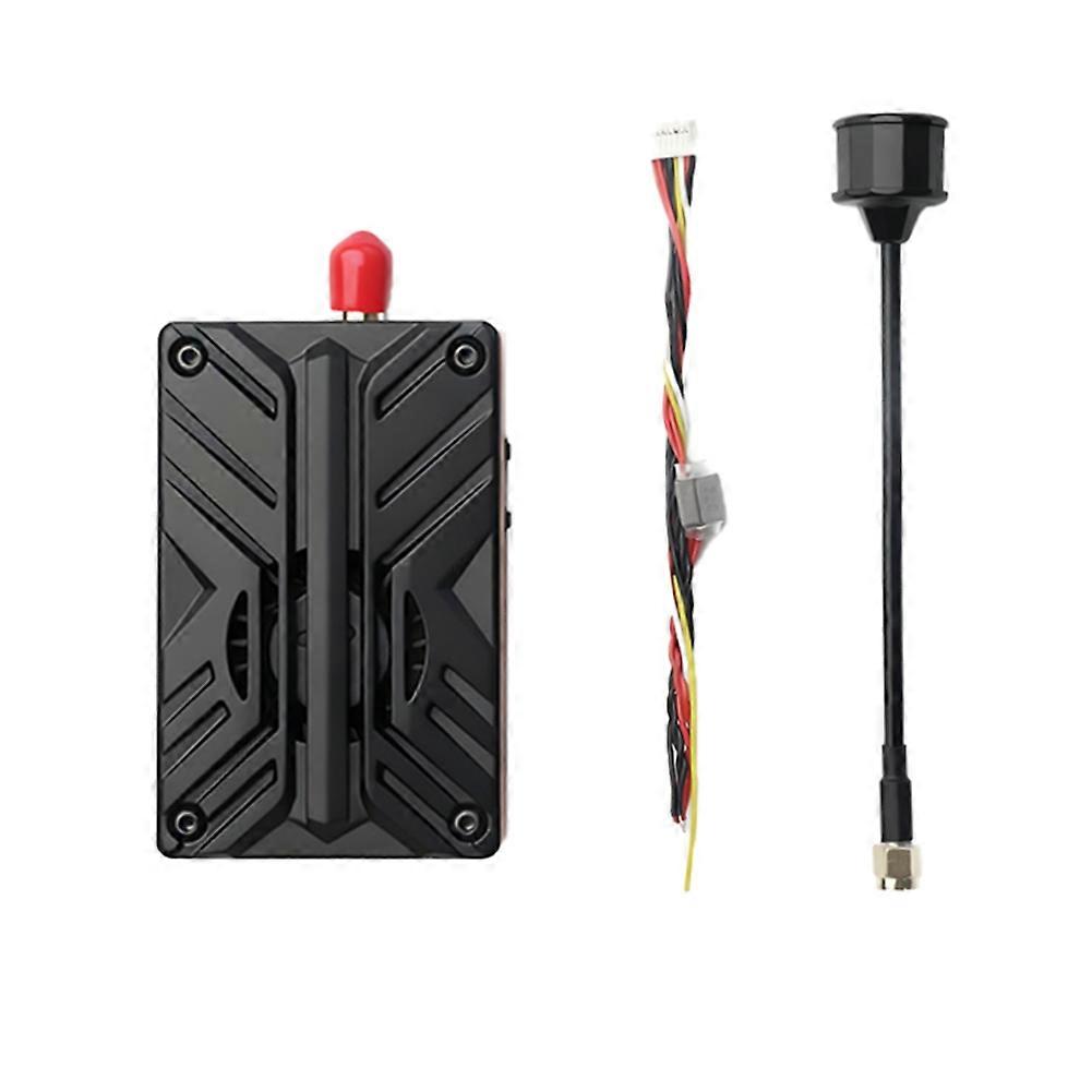 7.2G 5W VTX 60CH FPV Audio Video Transmitter 15V-36V 2-8S with Heat Sink&Fan for FPV RC Long Range Drone