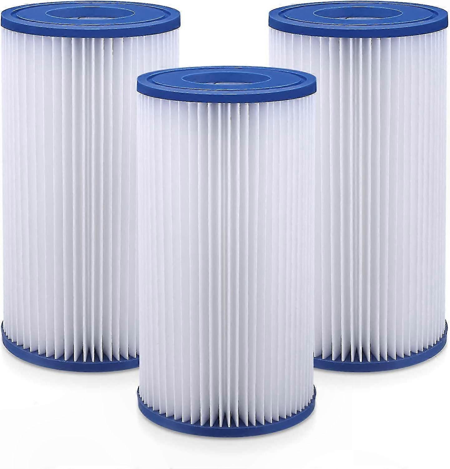 3-Pack Pool Filter Cartridges for Summer Pools, Replacement Filters for Easy Set Cleaning Systems