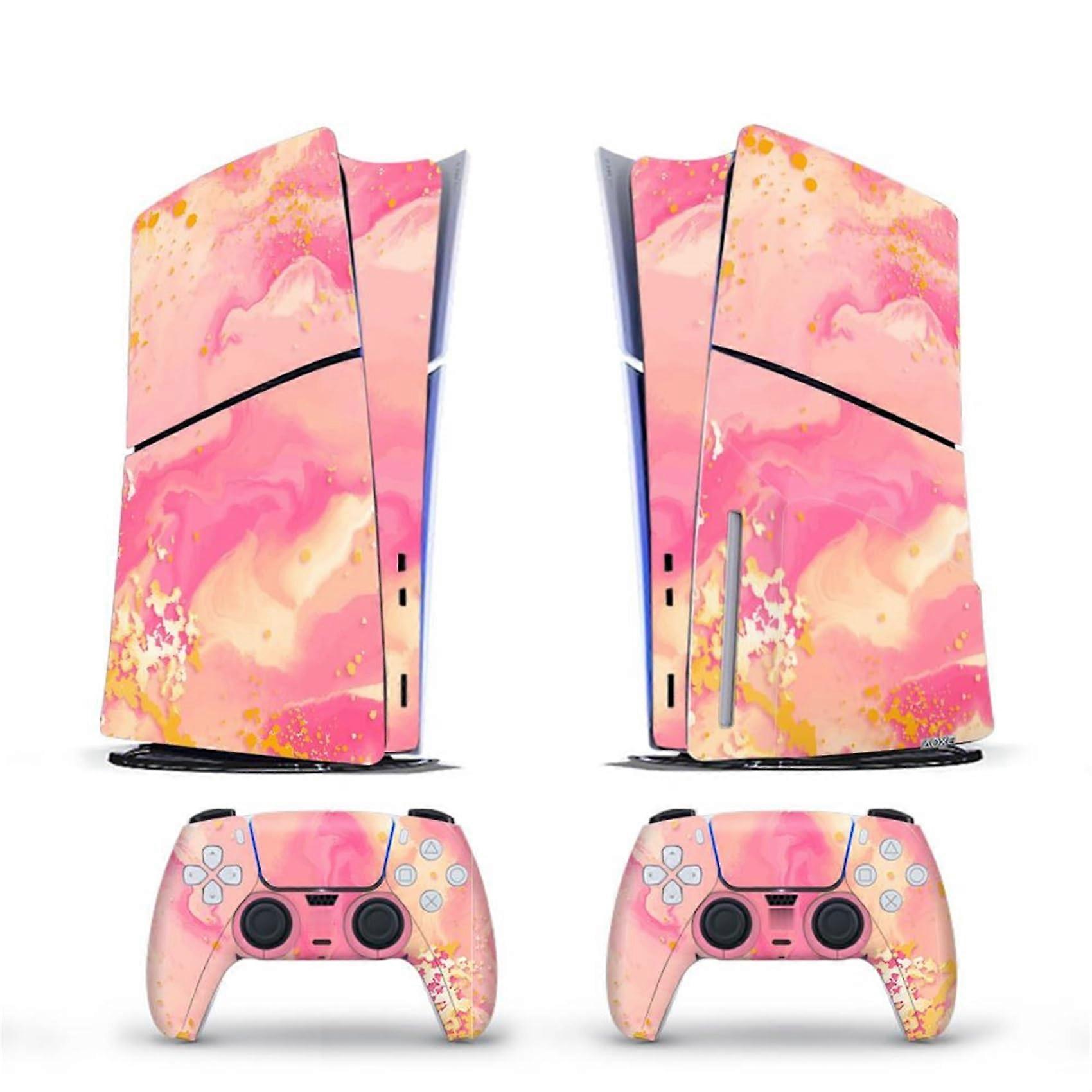 Skin Vinyl Wrap for PS5 Slim Disc and Digital Edition Console and Controller, Scratch Resistant