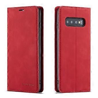 Étui portefeuille en cuir soyeux FORWENW Fantasy Series pour Samsung Galaxy S10 Plus
