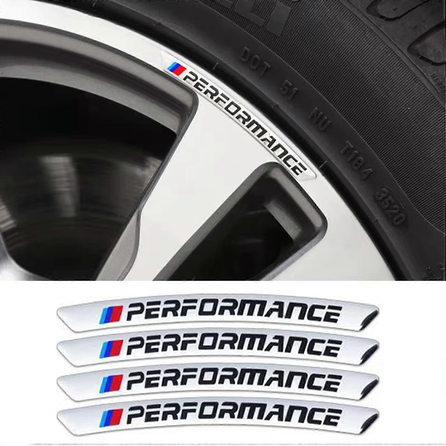 Wheel Hub Stickers Silver Rim Hub Decals Universal Fit Scratch Conceal LongLasting Adhesion