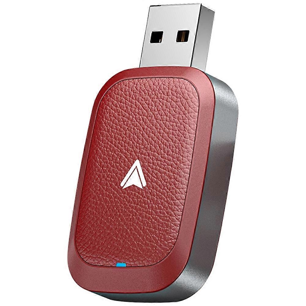 Car Android Auto Wireless Dongle Leather Coated Wired to Wireless Adapter for Android 11+