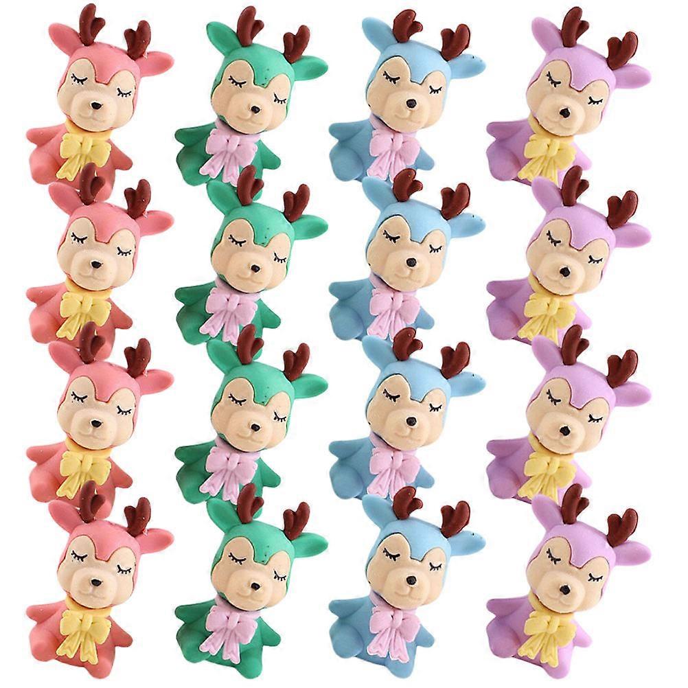 Creative Multi-Function Pencil Erasers Detachable 24Pcs Cartoon Mini Erasers