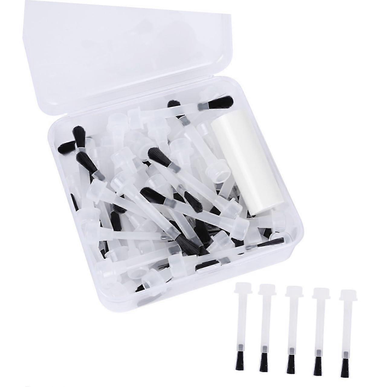 50pcs Nail Polish Brush Replacement Flat  Applicators for Gel Polish Even Coverage and Precision
