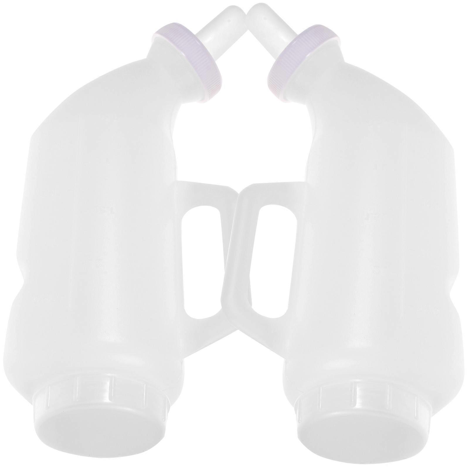 White Calf Nursing Bottle Plastic Silicone for Feeding 2Sets Practical Use