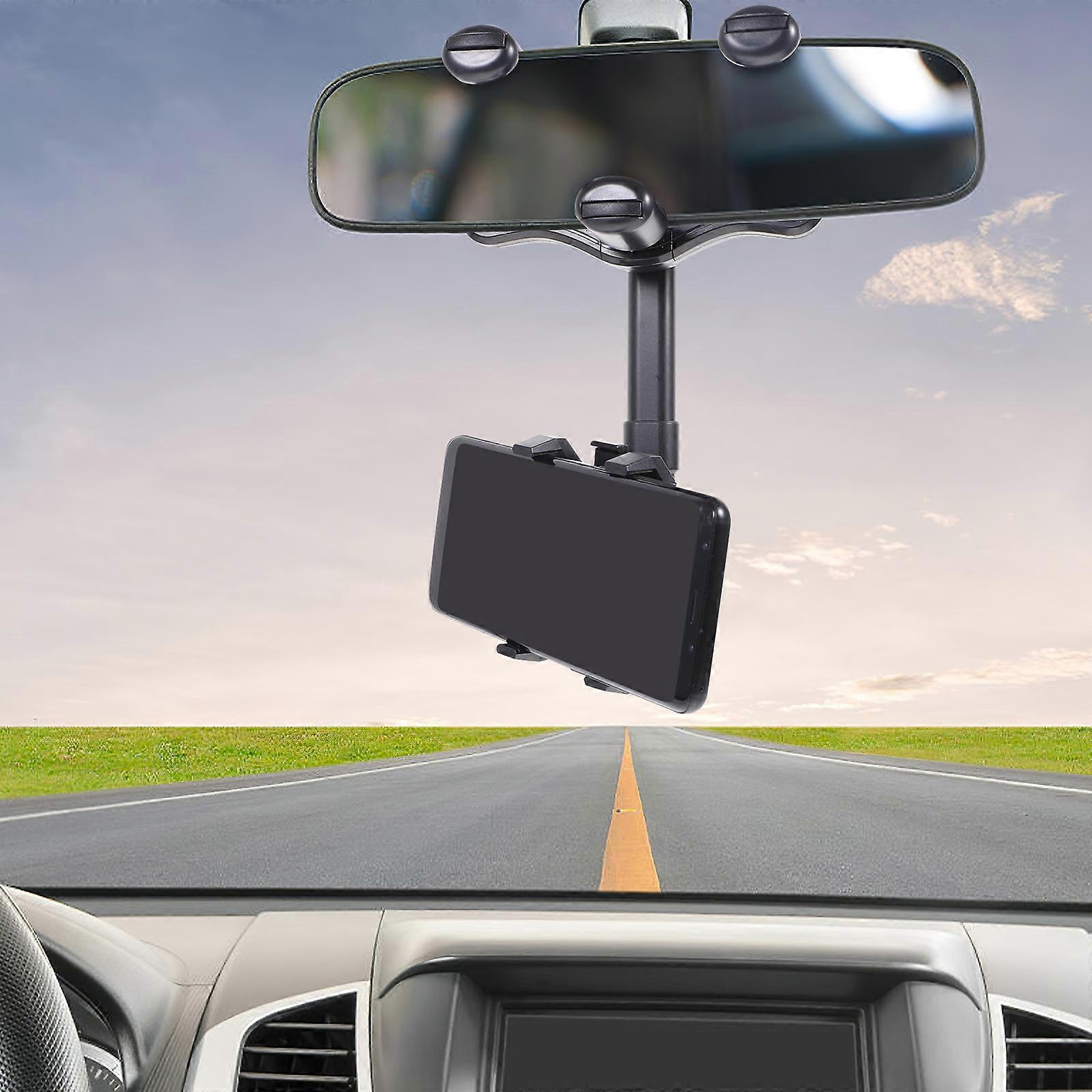 Rear View Mirror Phone Holder for Holding Use with Rotatable Function