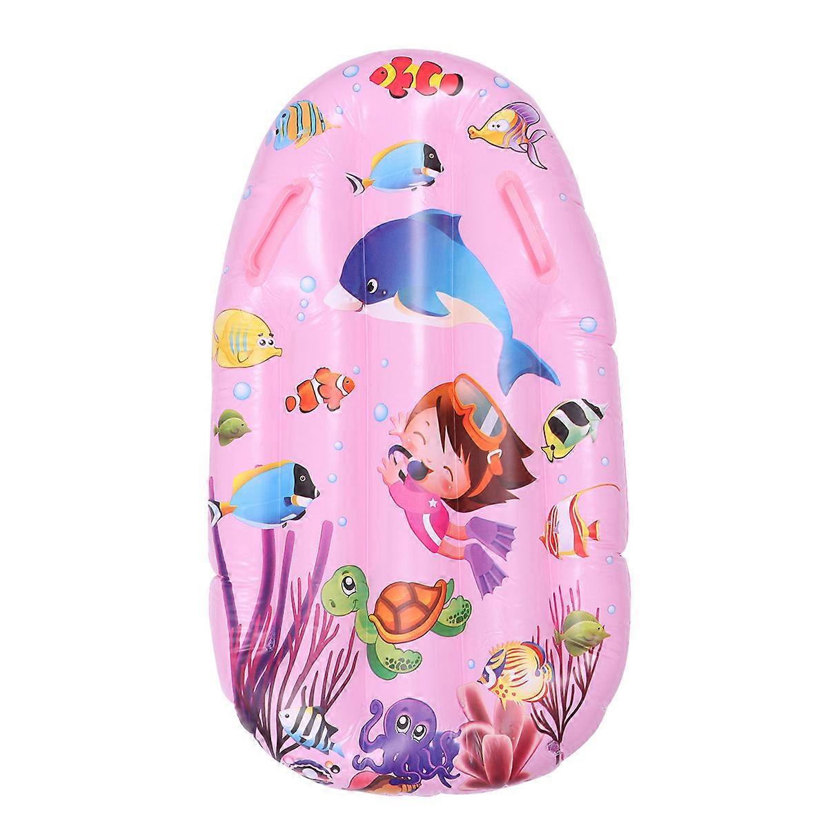 Pink Inflatable Surfboard for Children's Swimming Pool Floating 1Pcs