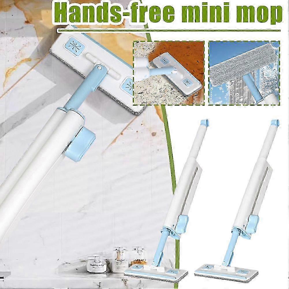Self-Squeezing Mini mop Hand-Free Small Sponge Cleaning mop Suitable for Desktop 26s