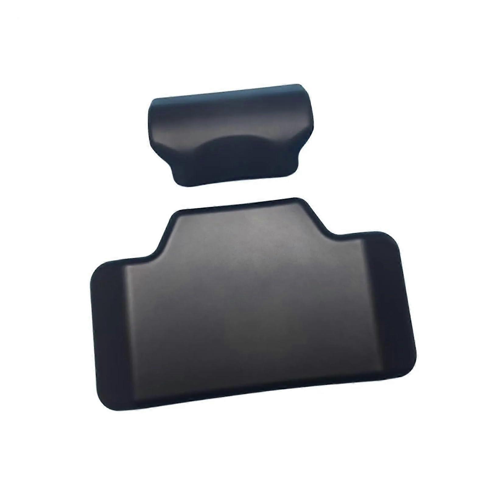 Motorcycle Passenger Backrest Pad with Rear Trunk Cushion for Comfortable Riding Support, Black