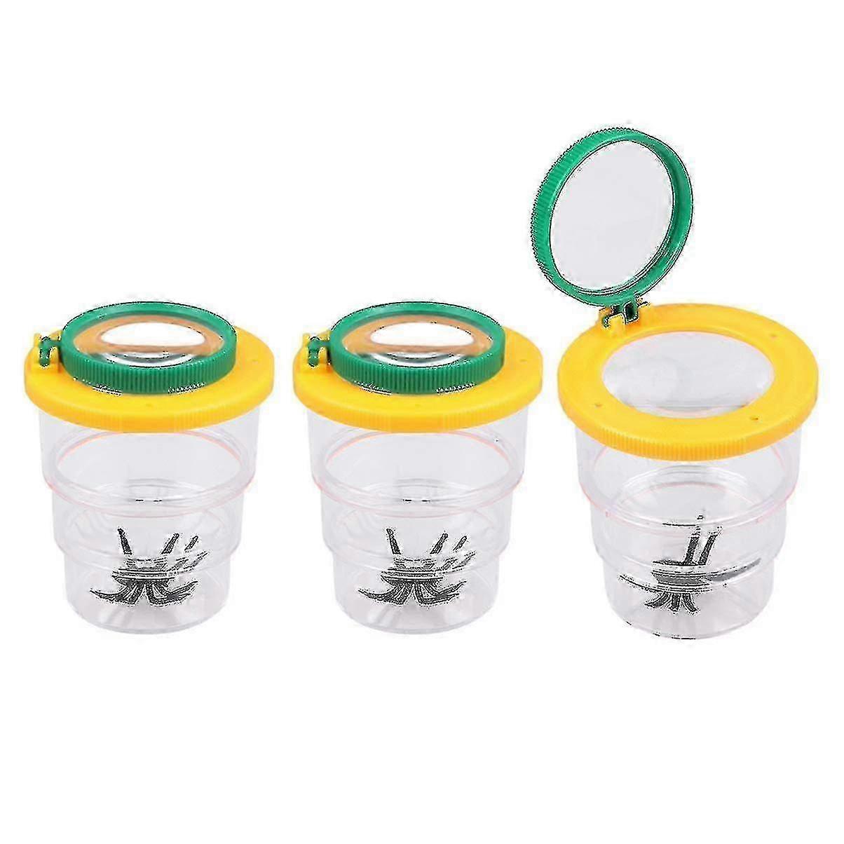 2025 3pcs Bug Viewer, Portable Insect Observation Box Insect Cage Magnifying Bug Magnifier Container Bug Catcher Cage