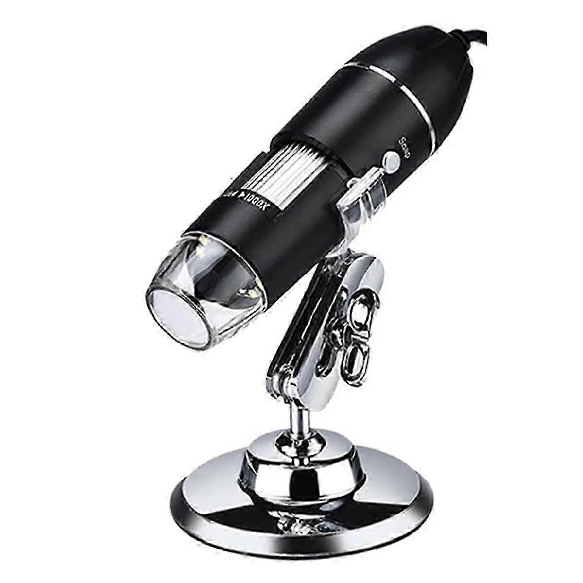 2026 Lab Microscope Slides 1600X USB Digital Microscope Electronic Microscope Camera 8 LED Magnifier with Stand Microscope Parts (Color : B)