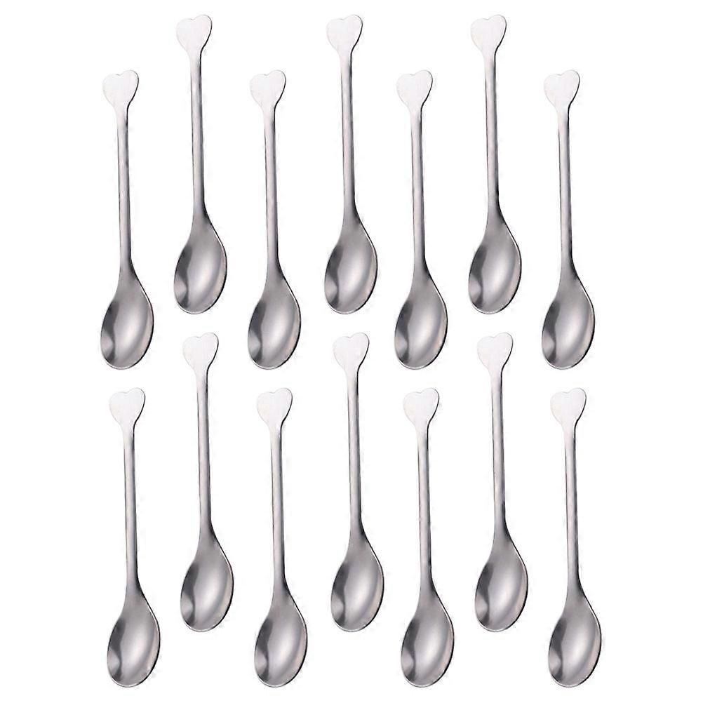 Stainless Steel Coffee Spoon Heart Shaped Dessert Spoon 48Pcs Set