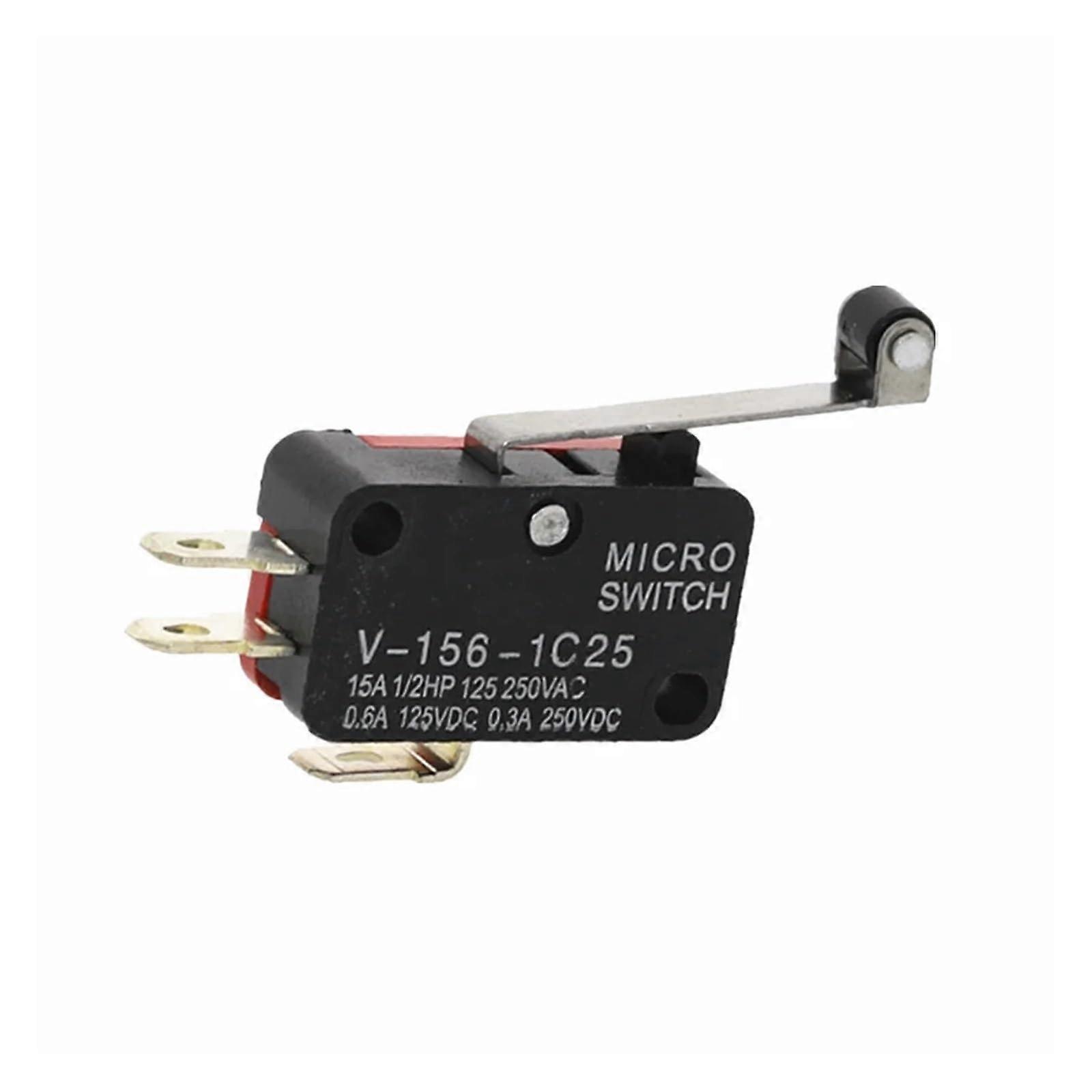 10Pcs V1561C25 SPDT Roller Lever Limit Switch 3 Terminal Momentary Quick Response Durable