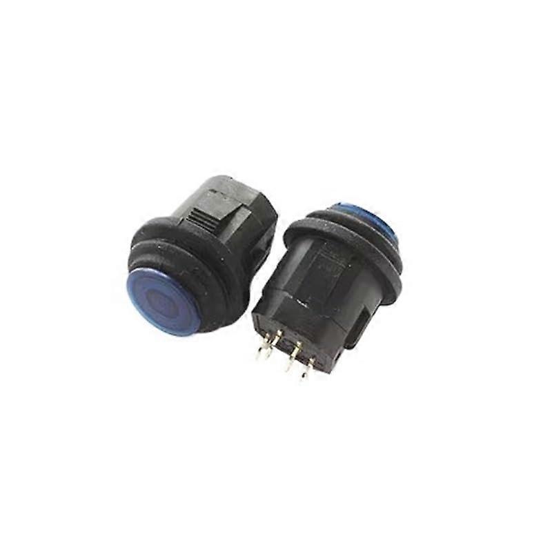 16mm Blue Illuminated Push Button Switch, SelfReset Round Head, 3V LED Momentary