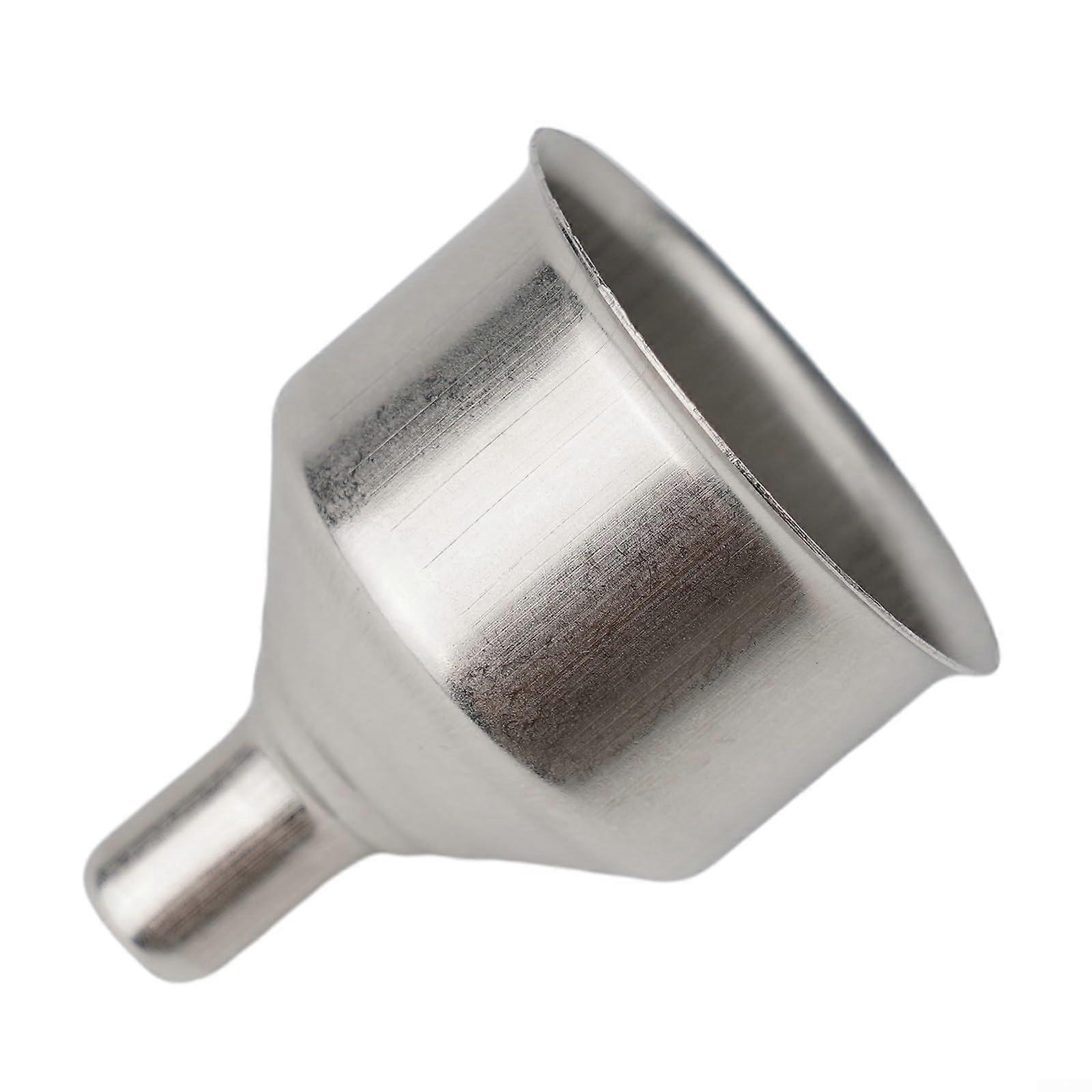 Stainless Steel Hip Flask Funnel for Precise Liquid Pouring, RustResistant, TravelFriendly