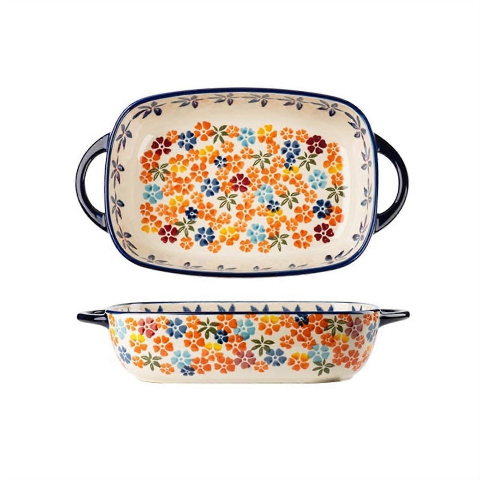 Ceramic Baking Dish 27.6cm  Temperature Resistant NonStick Glaze Oven Safe Tray