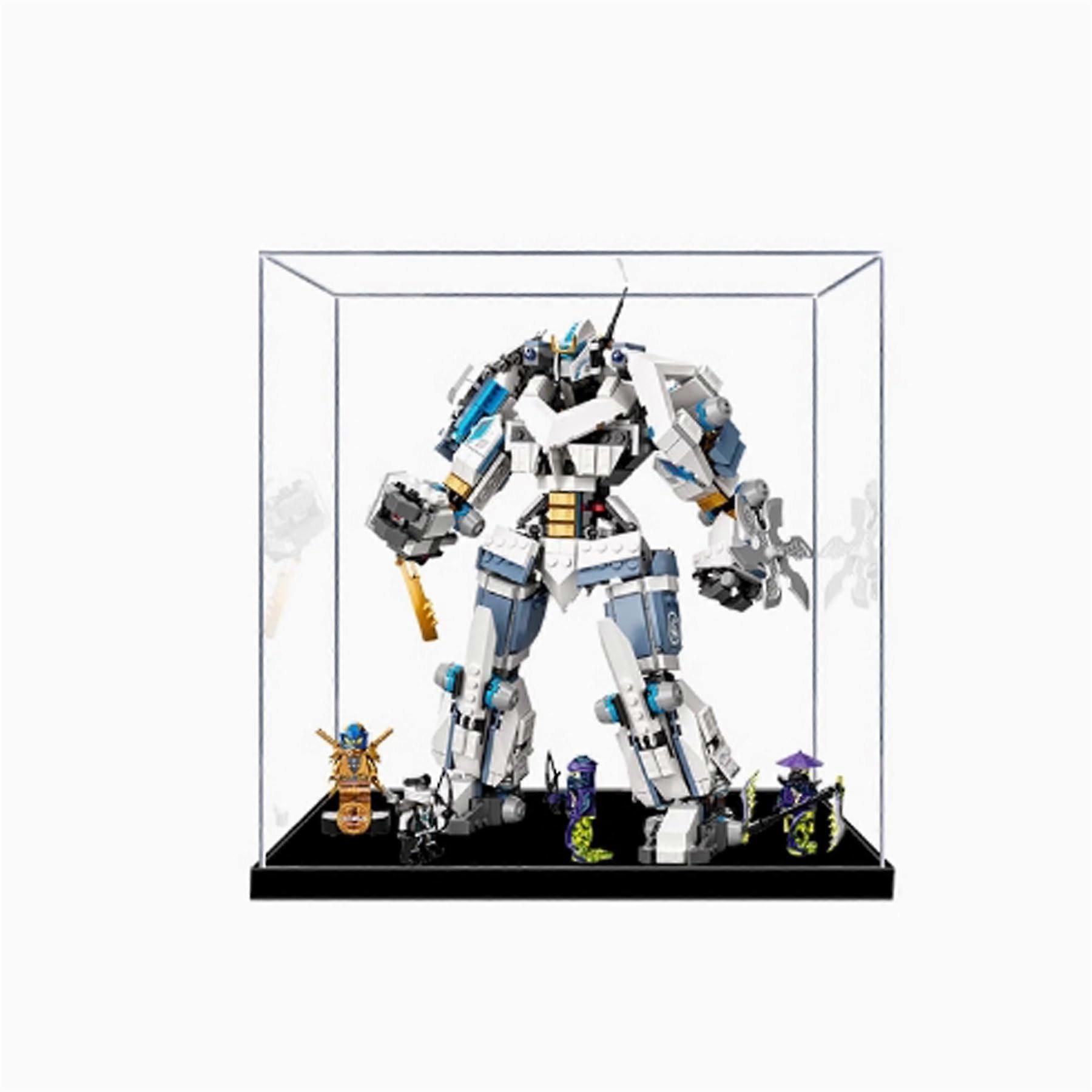 Acrylic Display Case with Dustproof Protection, Clear Viewing and Black Base for  71738 Model
