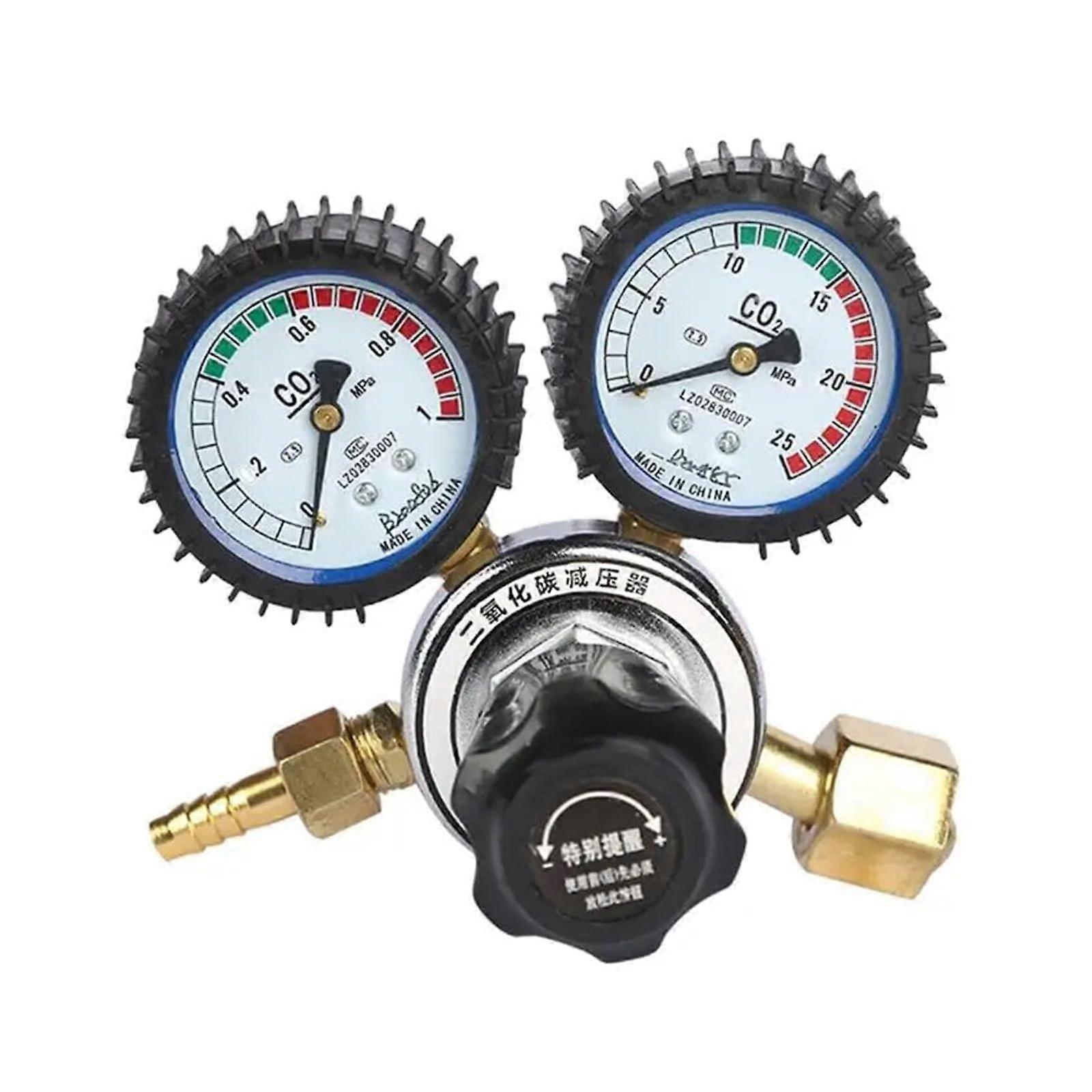 CO2 Regulator for Welding with Clear Gauge and Ergonomic Knob 025MPa Argon Flowmeter