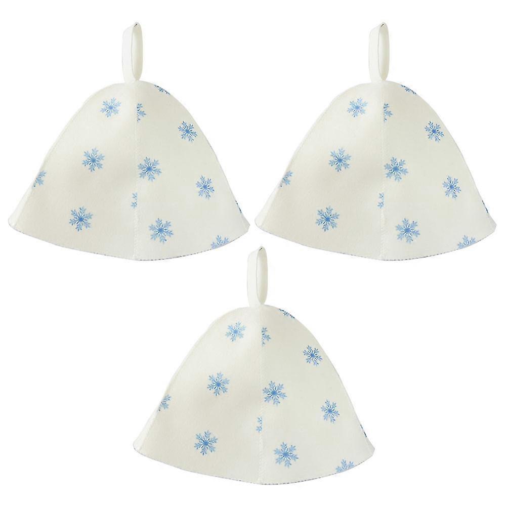 Felt Sauna Bath Cap for Bathroom Use 3Pcs Set