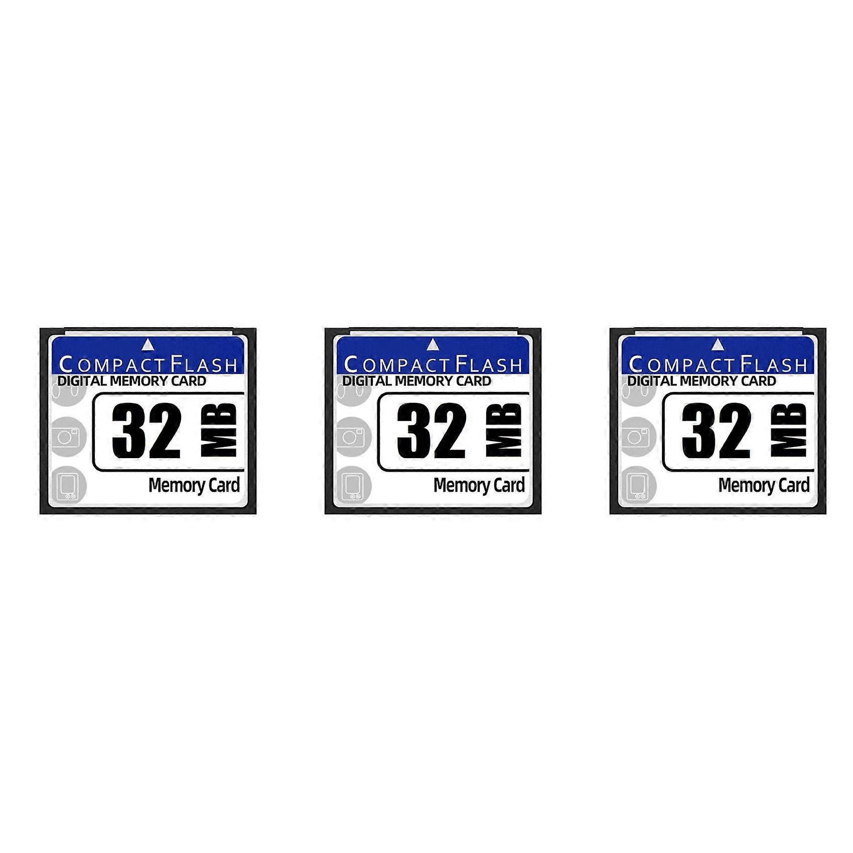 3X 32MB Compact Flash Memory Card for Camera, Advertising Machine, Industrial Computer Card