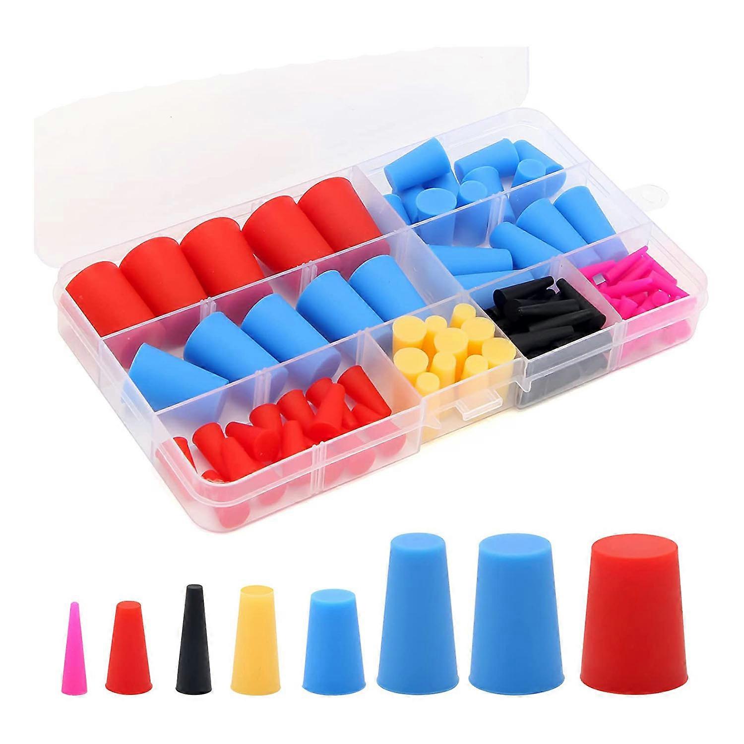 110PCS Silicone Rubber Tapered Plug, High-Temperature