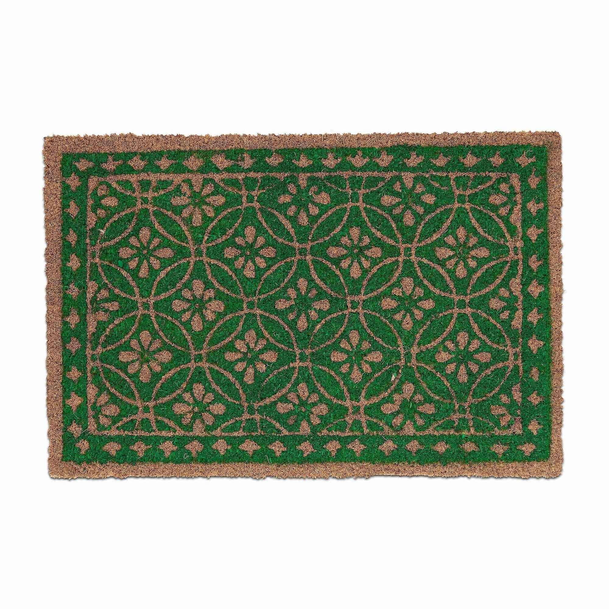 Coconut Doormat Floral Pattern