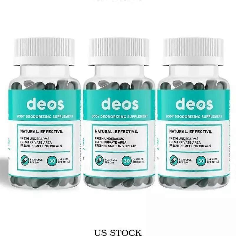 DEOS Internal Deodorant Supplement | Full Body Deodorizer 30 Capsules | 1-3 Pack