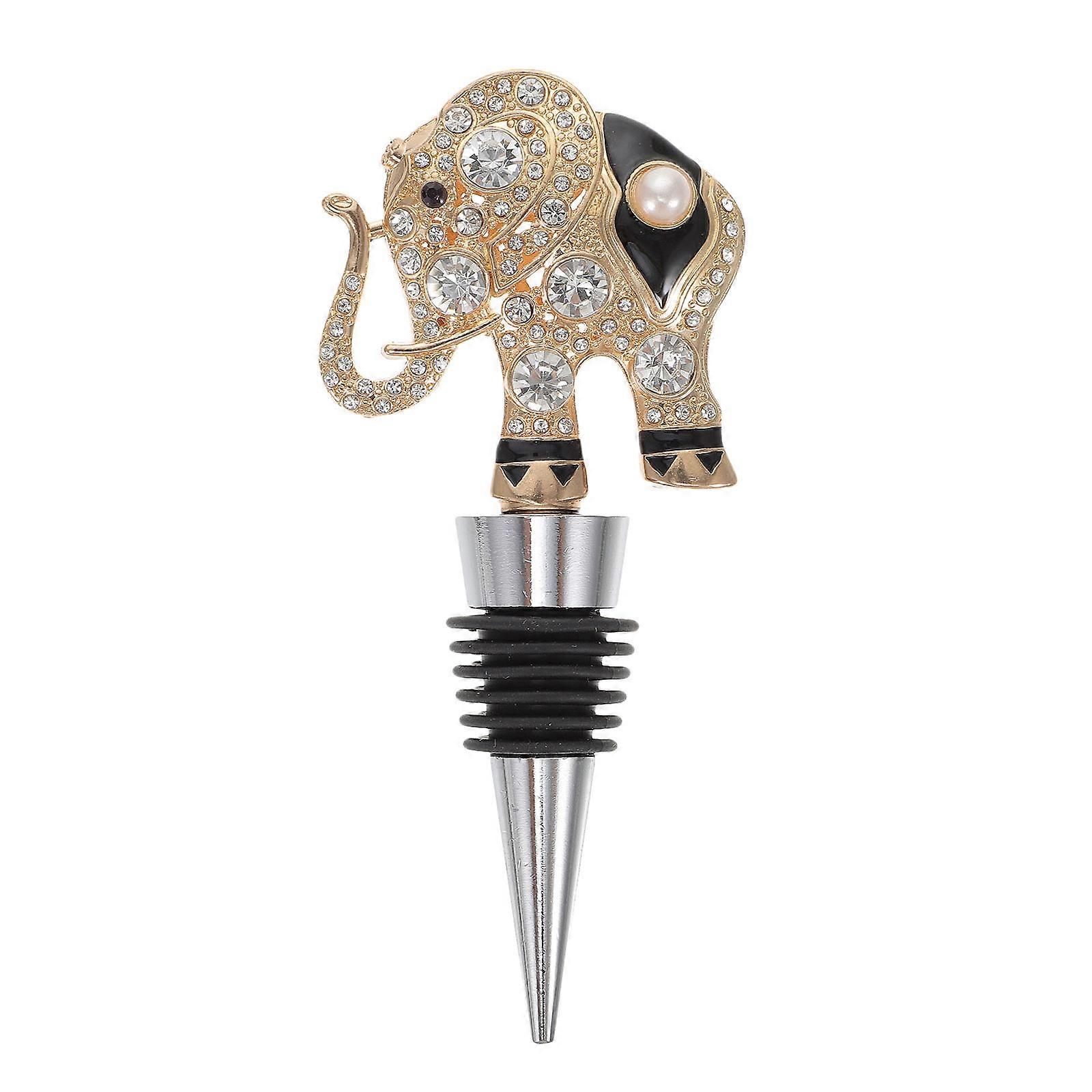 Creative Alloy Stoppers Unique Elephant Design Plug 1Pcs