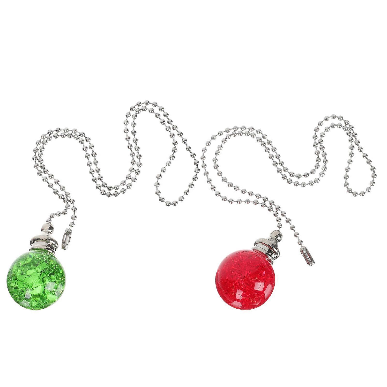 Light Extension Pull Chains Ceiling Fan Crystal Ball 4Pcs for Home Usage