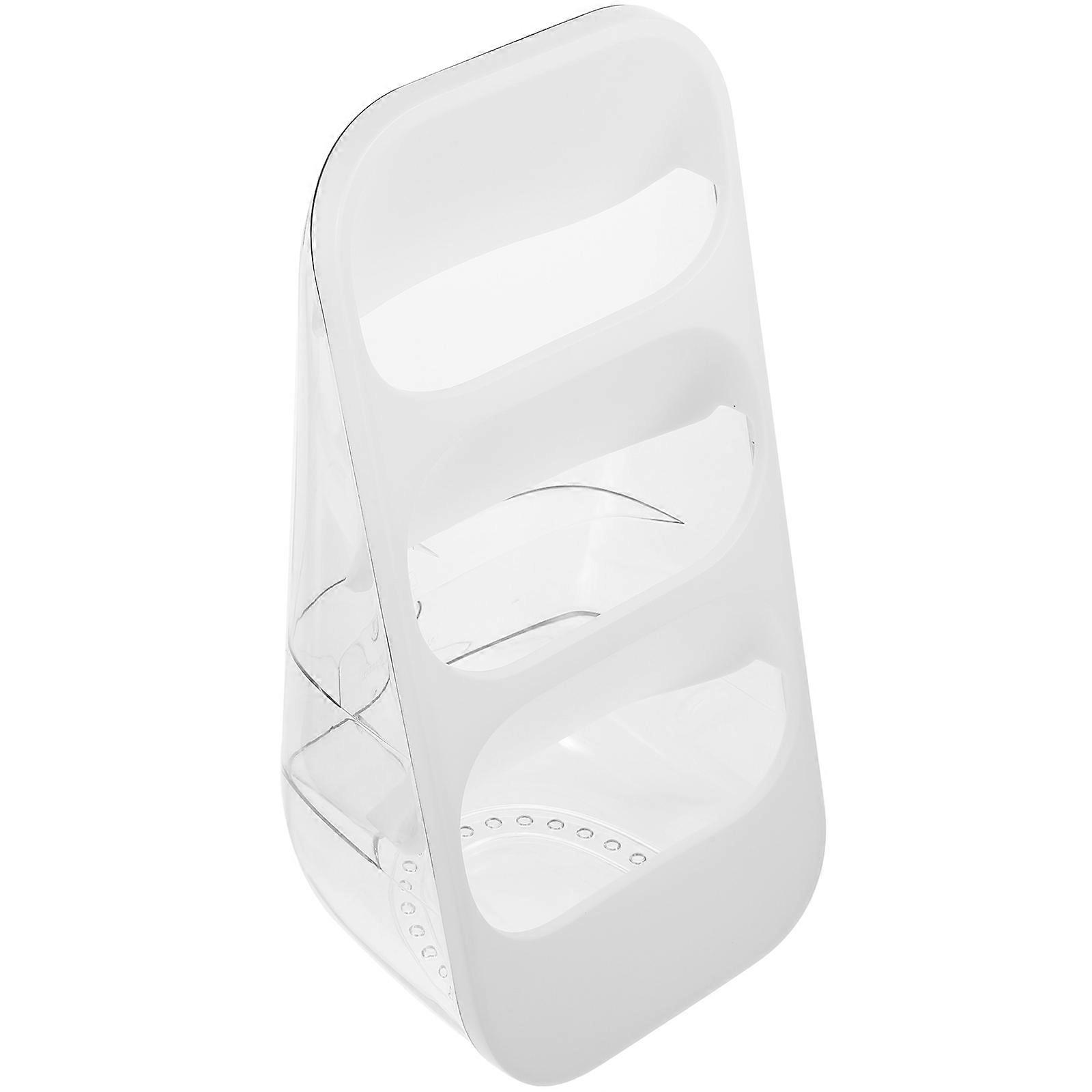 Kitchen Utensils Holder For Easy Access And Drainage Featuring Three Tier Design In Elegant White 1Pack