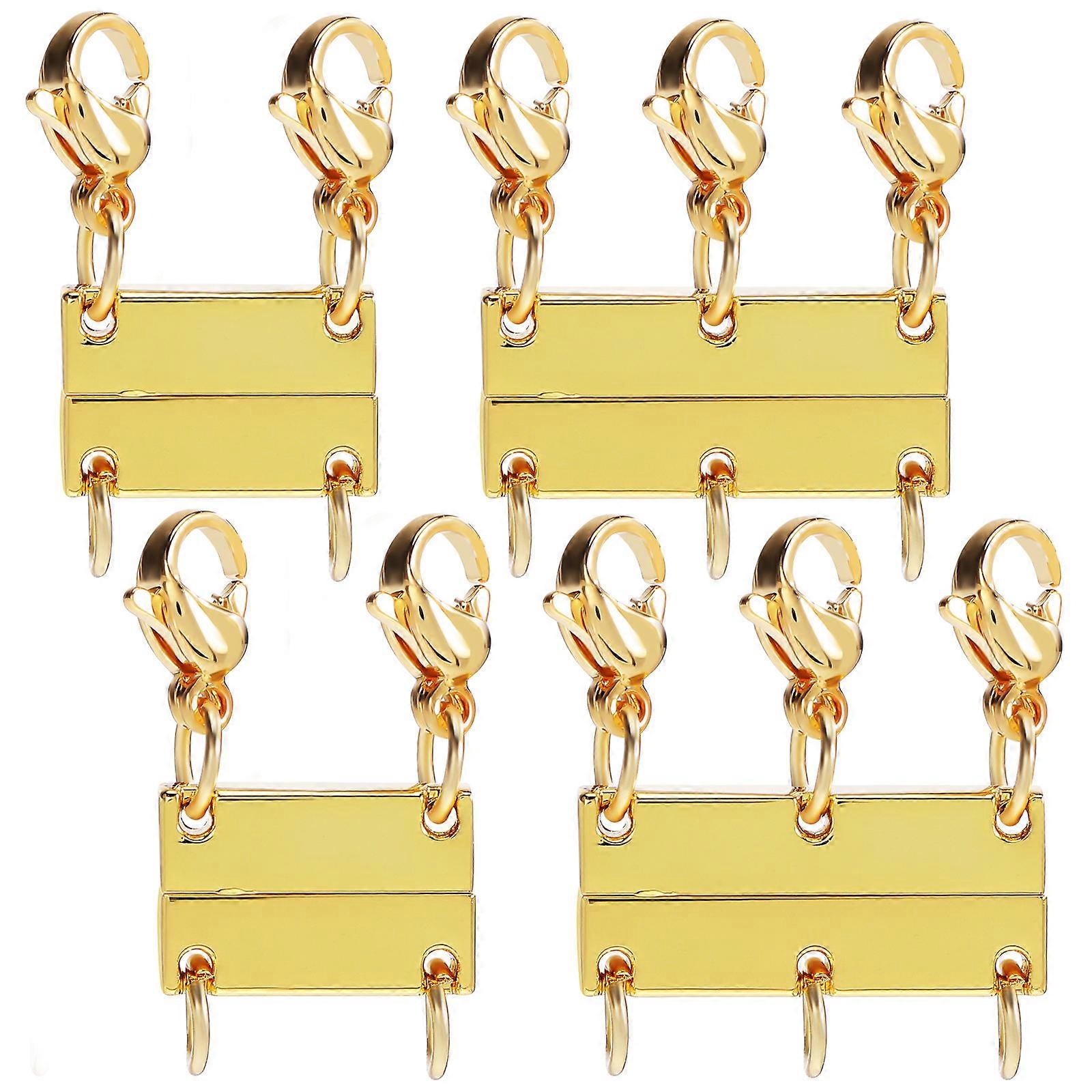 Multi Chain Necklace Clasp Prevent Tangling Everyday Use 2Pcs