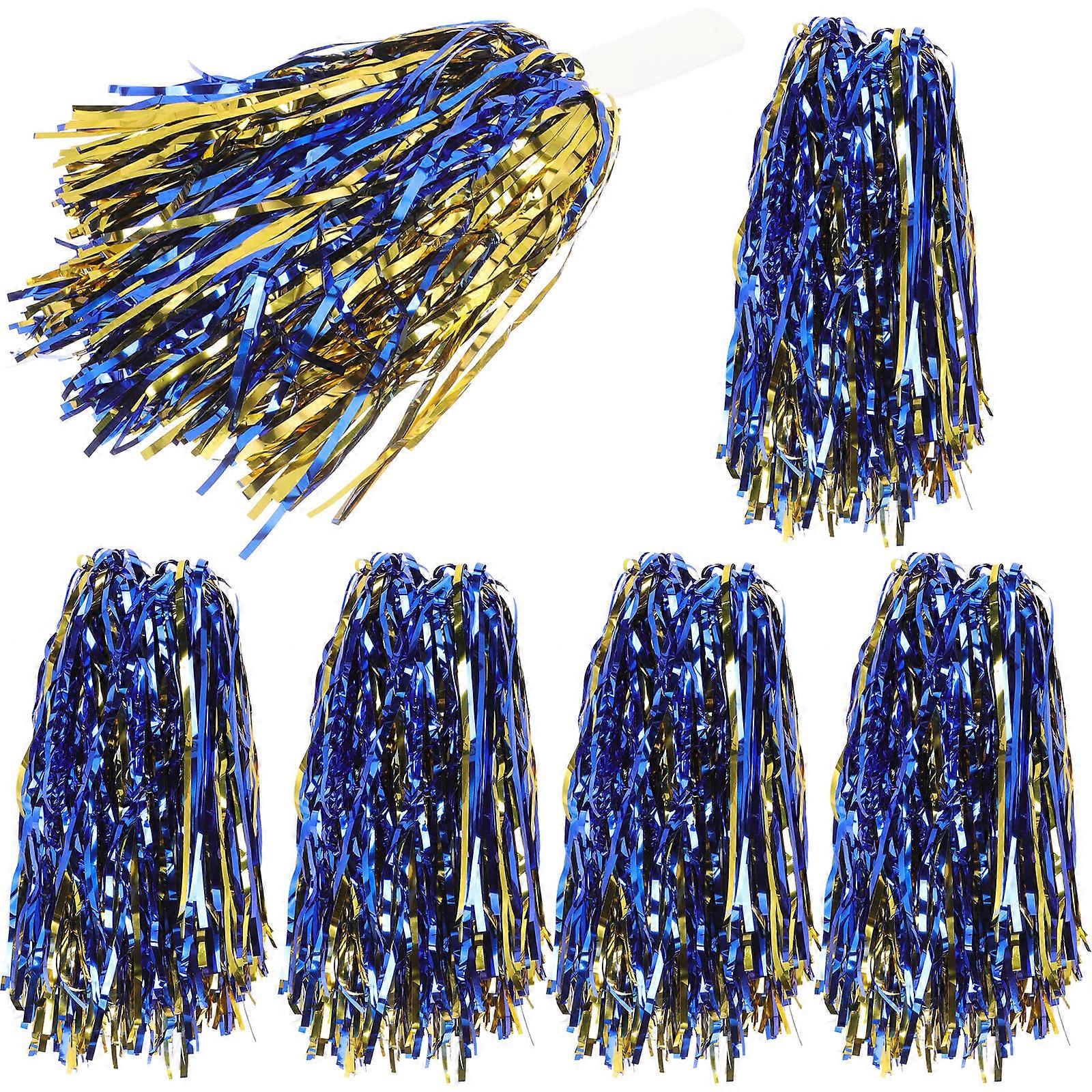 Pompons réutilisables pour cheerleading, 6 pièces