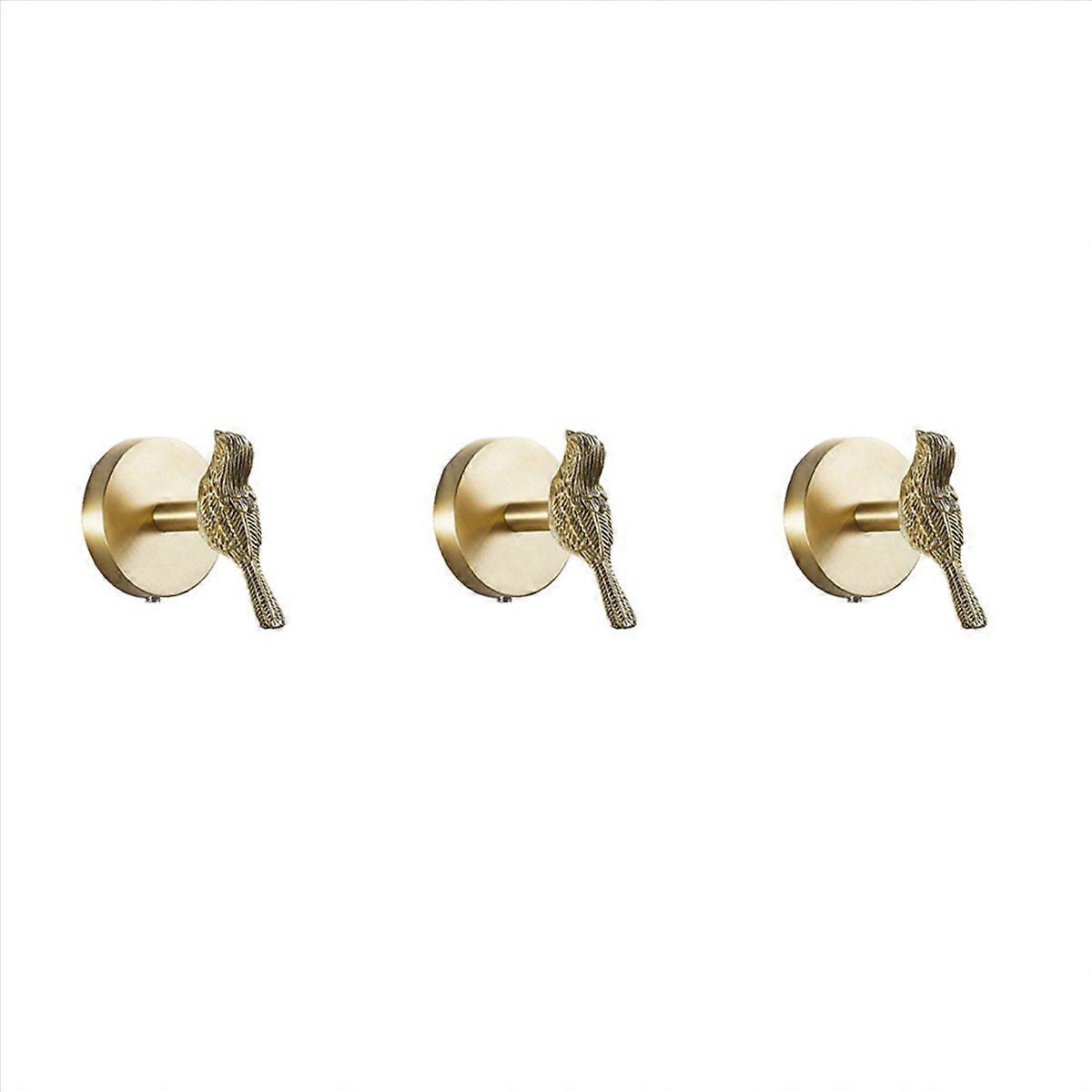 Brass Gold Animal Hook Solid Brass Coat Hook Door Back Hook(Bird)