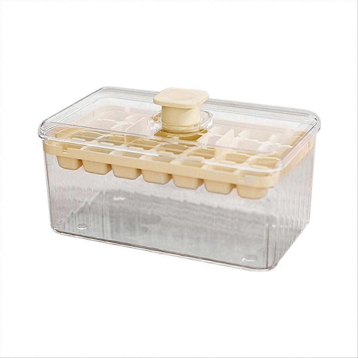 Ice Box one-button -type easy release high-color ice box Yellow