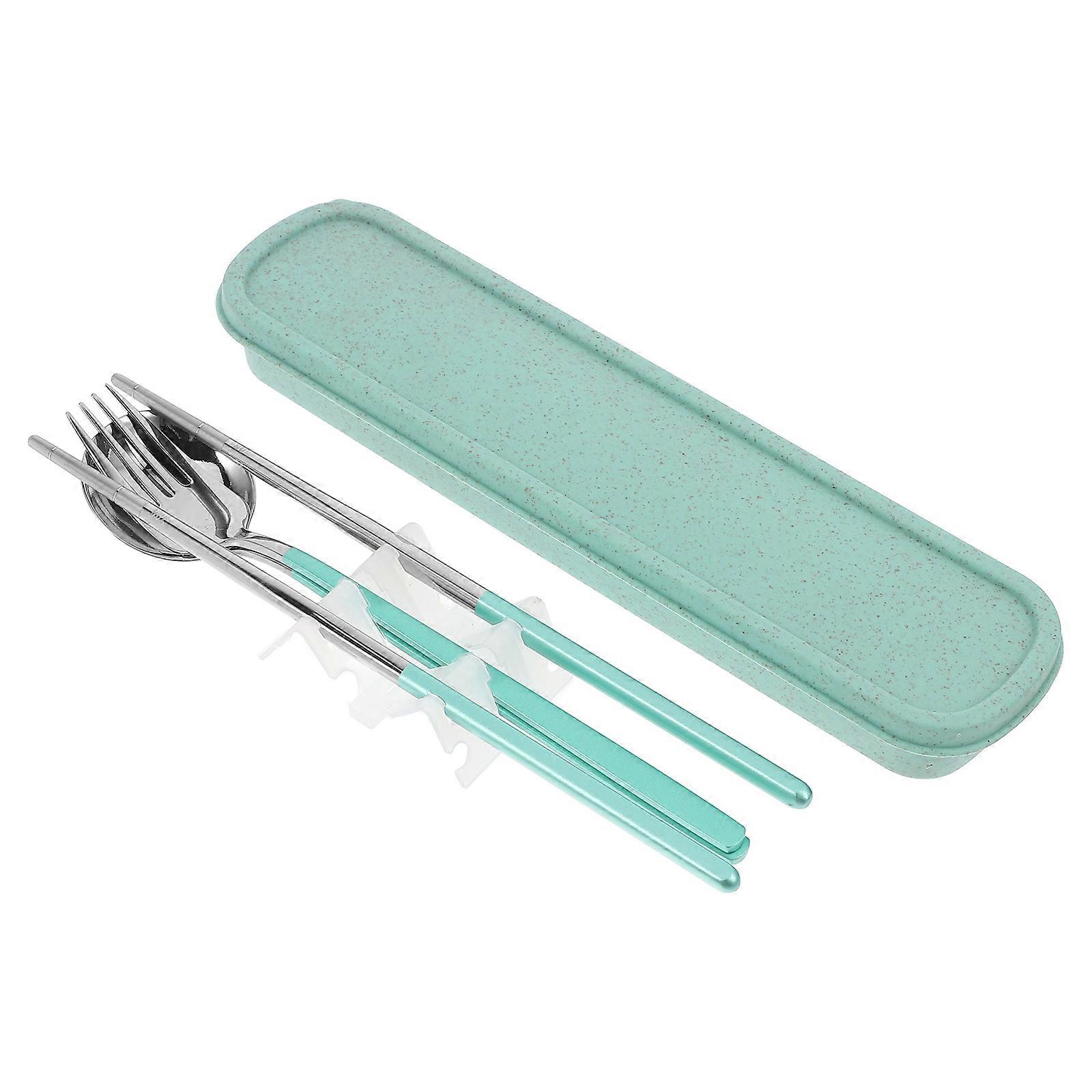 Chopsticks Spoon Fork 6Pcs Tableware Set for Eating Food Camping Use