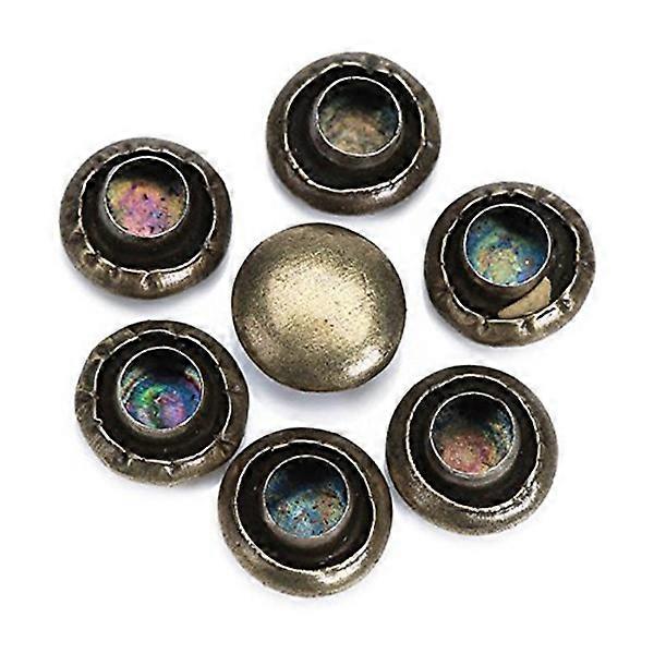 Round Antique Brass Rivets for Decorating 100Sets Rapid Studs
