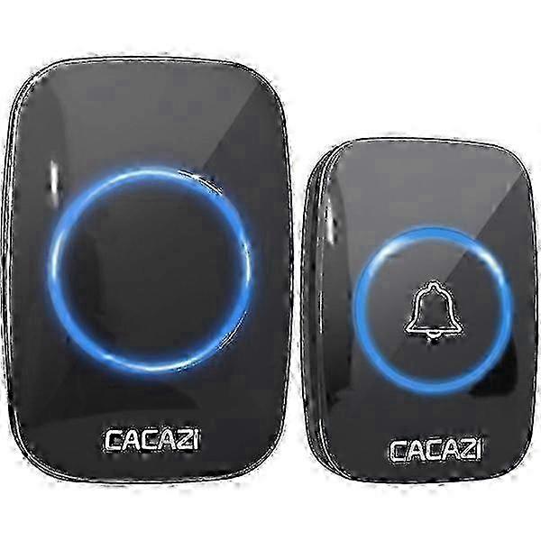 Water Resistant Wireless Doorbell Black