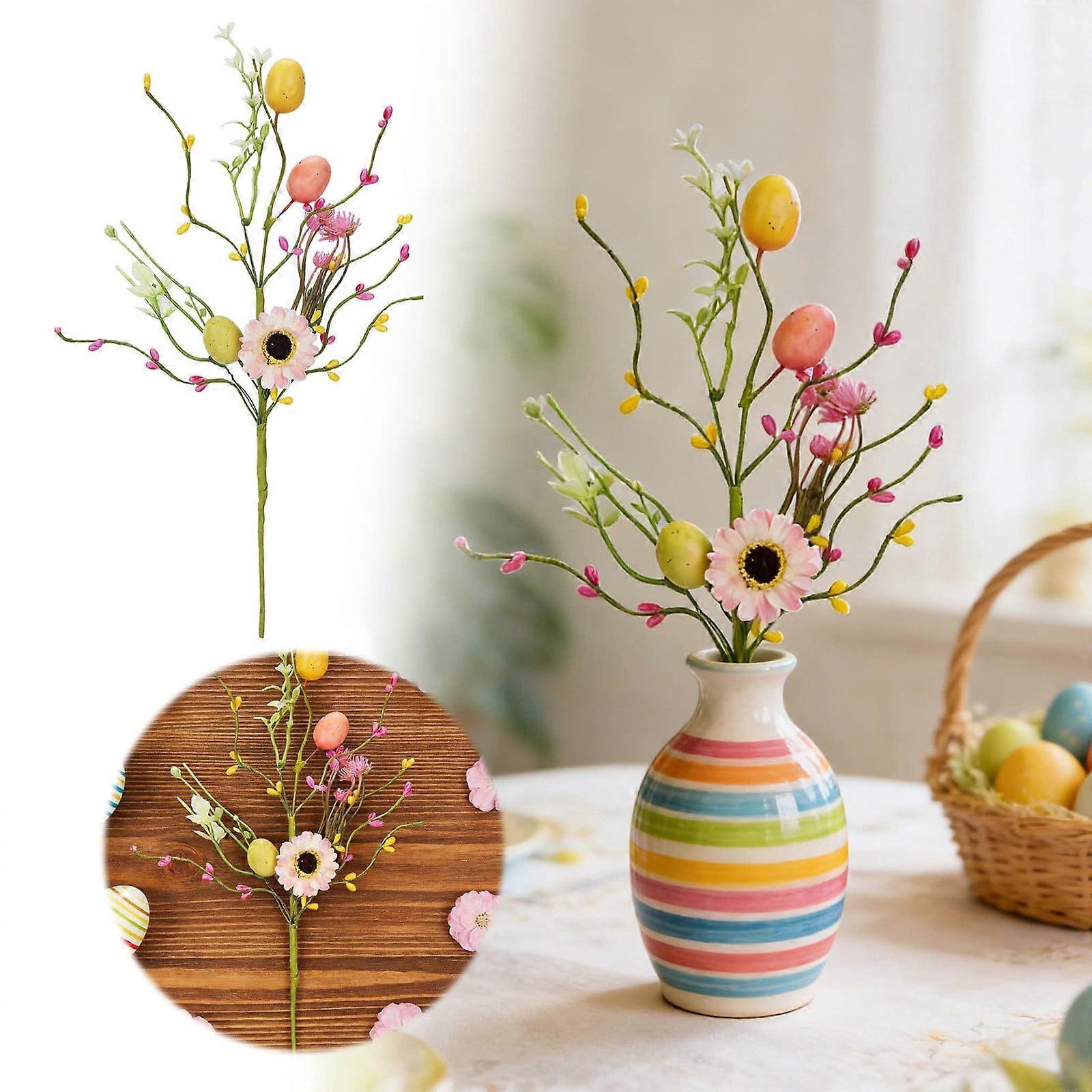 Easter Decor Easter Egg Floral Picks Easter Bouquet Insert Arrangement for Home Party