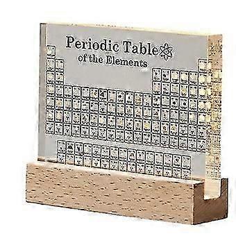 Periodic Table Display with 83 Real Elements, USB Light Base, Classroom Decor
