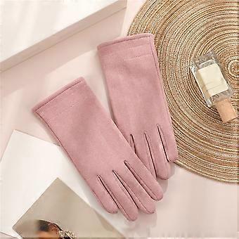 Damen-Winterhandschuhe mit Kunstfellbesatz, winddicht und rutschfest, wärmende Vollfingerhandschuhe zum Radfahren, Reiten und für Outdoor-Aktivitäten – kompatibel mit