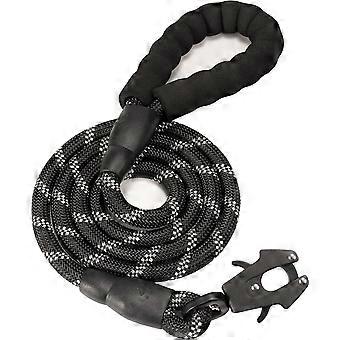 Laisse pour chien de 2/4/5/6 pieds, laisse en corde robuste, laisse réfléchissante en nylon avec mousqueton tactique grenouille à verrouillage/déverrouillage rapide en aluminium pour chiens de petite et moyenne taille.
