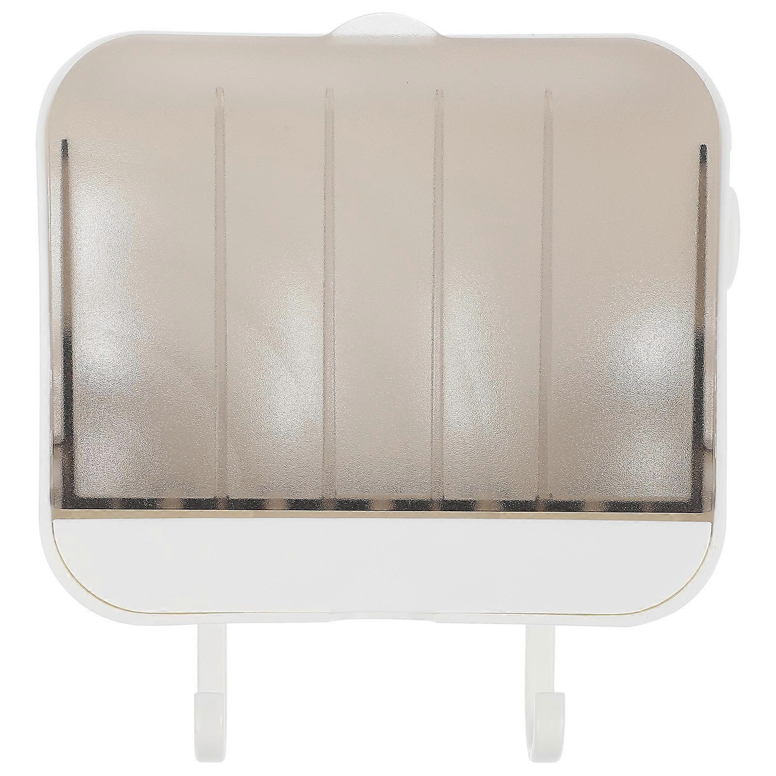 Multipurpose Wall Holder Wall-Mounted Storage Shelf with Two Hooks 2Sets