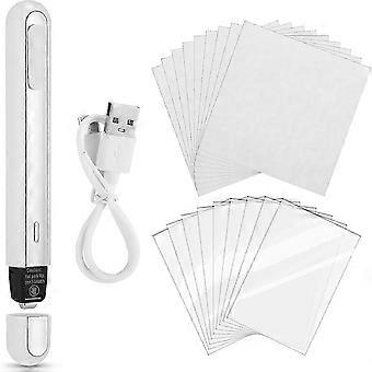 46Pcs Card Flattening Kit Card Care Tool Set Include 20 Clear Sheets 25 Heat Papers 1 White Crease Reducer Thermal Pen
