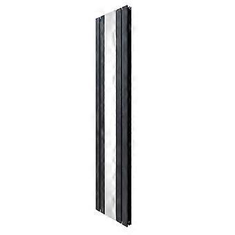 Flat Panel Radiator With Mirror 1800mm x 425mm Modern Designer Double Column Vertical Heater Matt