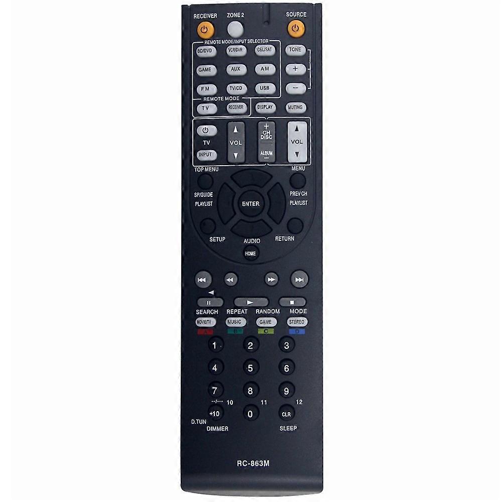 RC-863M Infrared Remote Control for Onkyo AV Receiver Ergonomic IR Wireless Replacement Controller