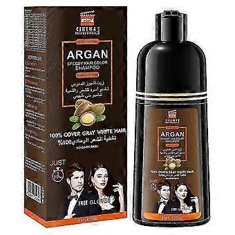 Instant Hair Dye Shampoo for Gray Hair Coverage,Hair Color Shampoo for Men/Women,3 in 1-100% Grey Cover,Herbal Ingredients Hair Shampoo 420ML-xigua