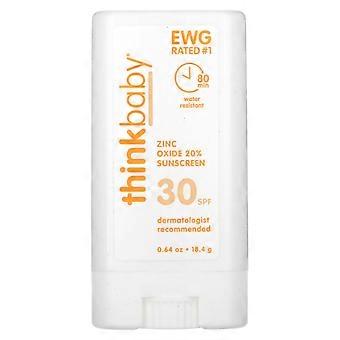 think, Thinkbaby®, Zinc Oxide Sunscreen Stick, SPF 30, 0.64 oz (18.4 g), 2-Pack