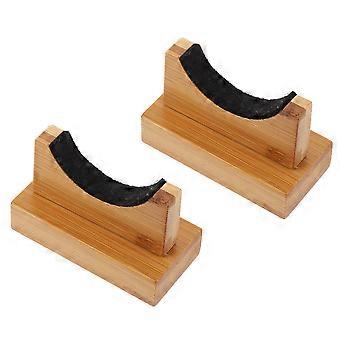 1 Paar Haushalts-Schlägerhalter aus Bambus, Schlägerständer, Schreibtisch-Schlägerorganizer, Baseballschläger-Zubehör