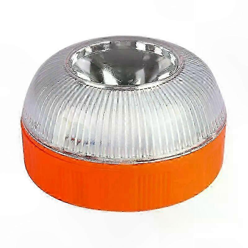 Magnetic rechargeable emergency car warning light with strobe function, compatible with roadside parking.