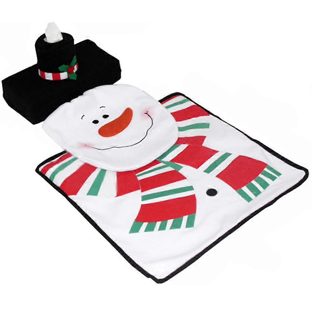 Weihnachts-Badematten-Set mit WC-Sitzbezug